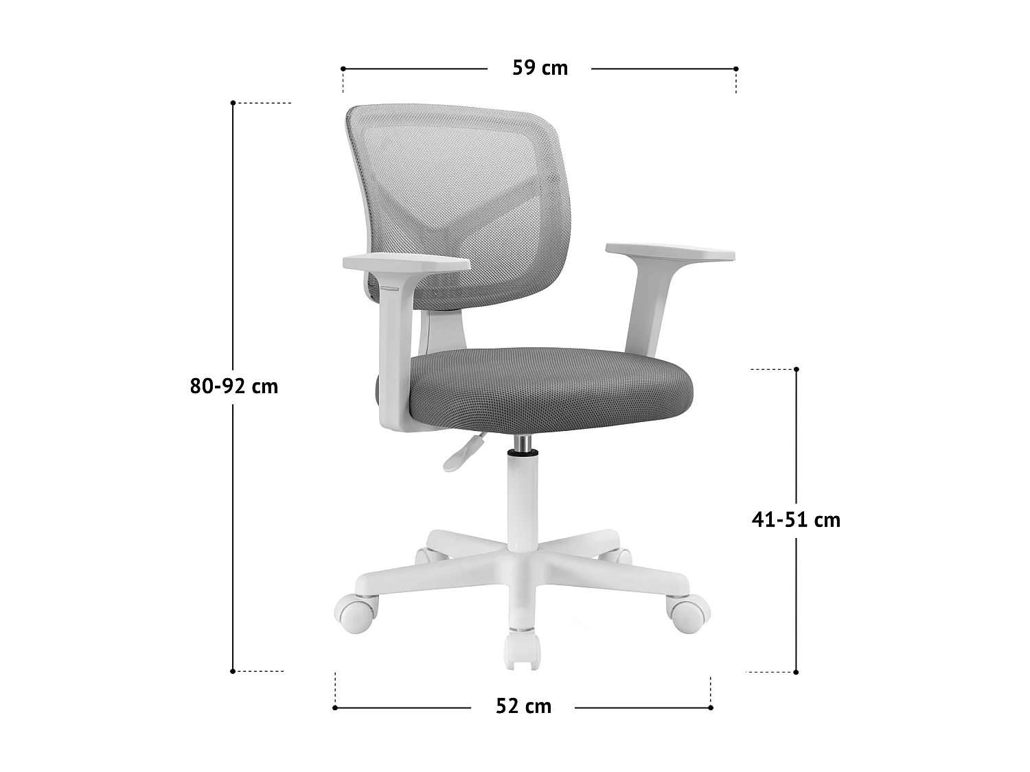 Chaise de bureau pour enfants JOY réglable en hauteur rose