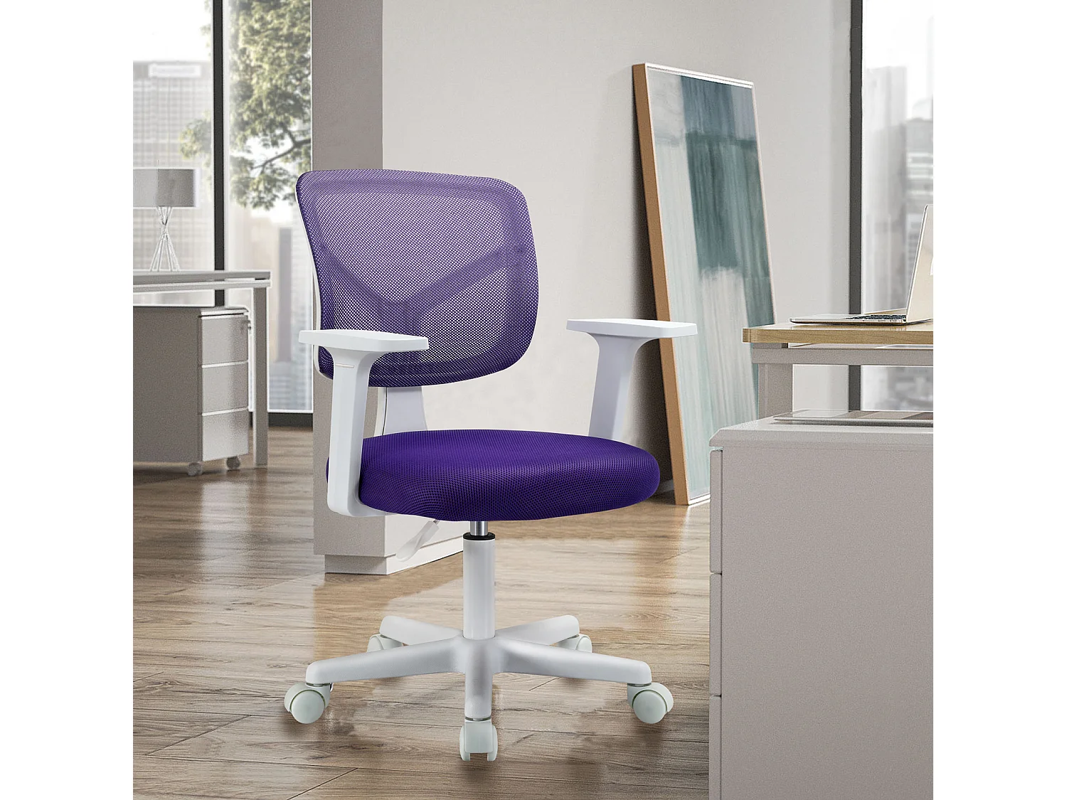 Chaise de bureau pour enfants JOY réglable en hauteur violet