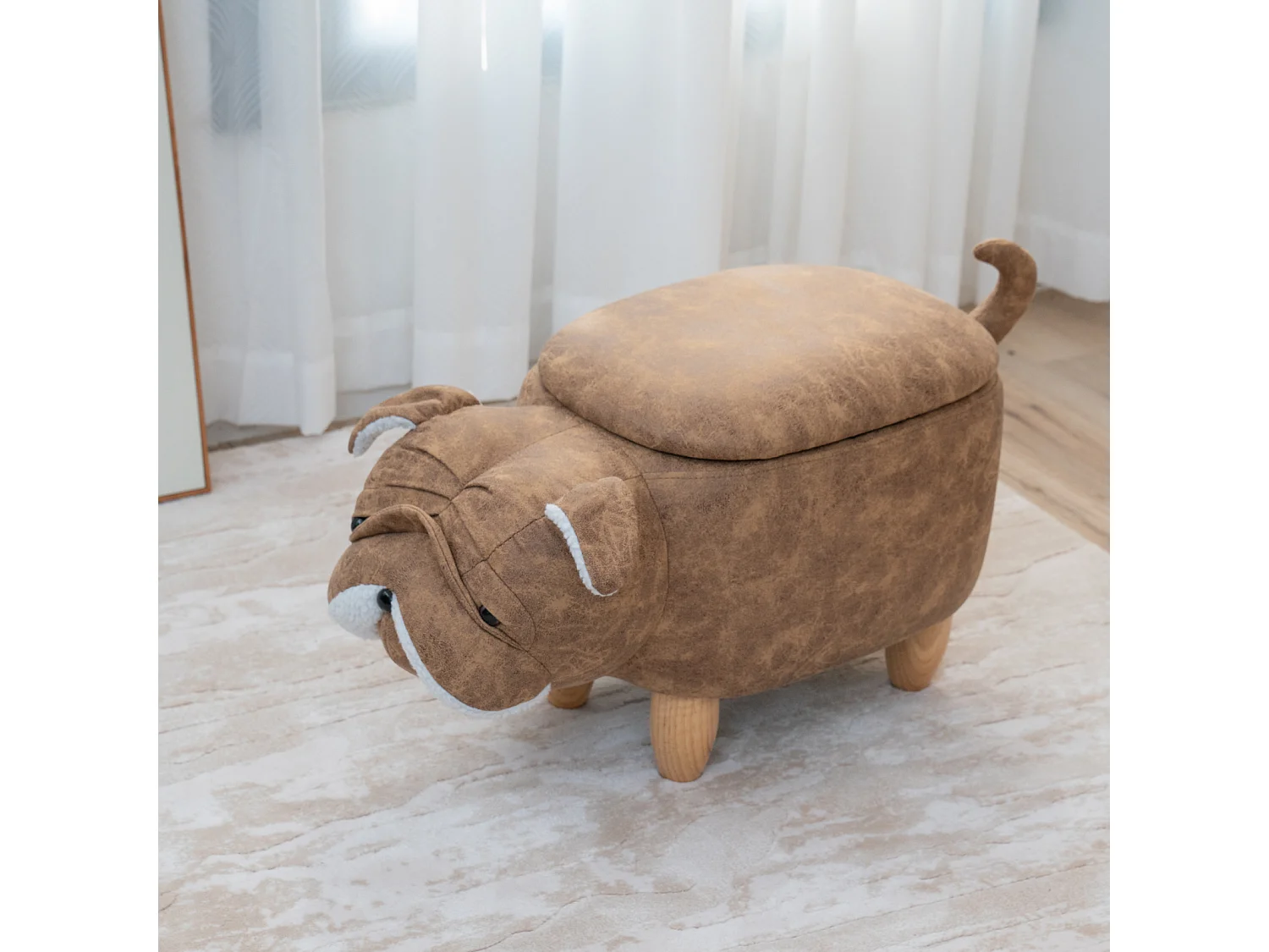 SVITA tabouret animal rangement tabouret enfant siège tabouret chambre enfant siège boîte carlin