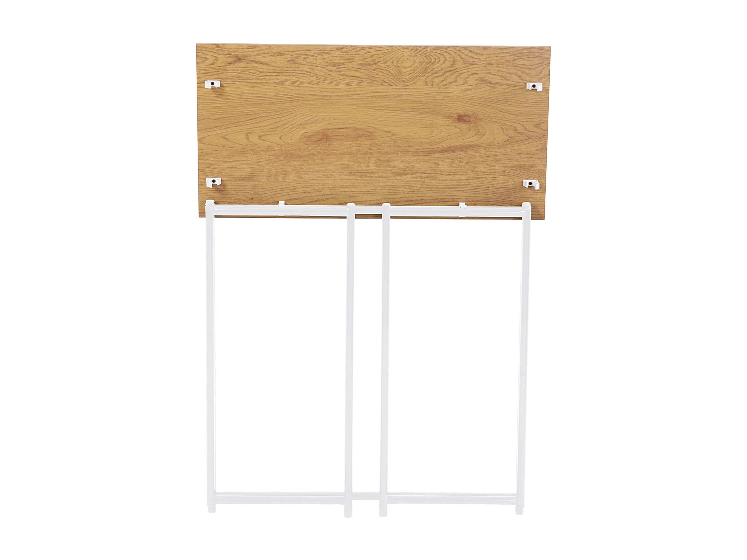 Bureau d'ordinateur pliable et étroit multifonction peu encombrant 80 x 40 x 76 cm chêne