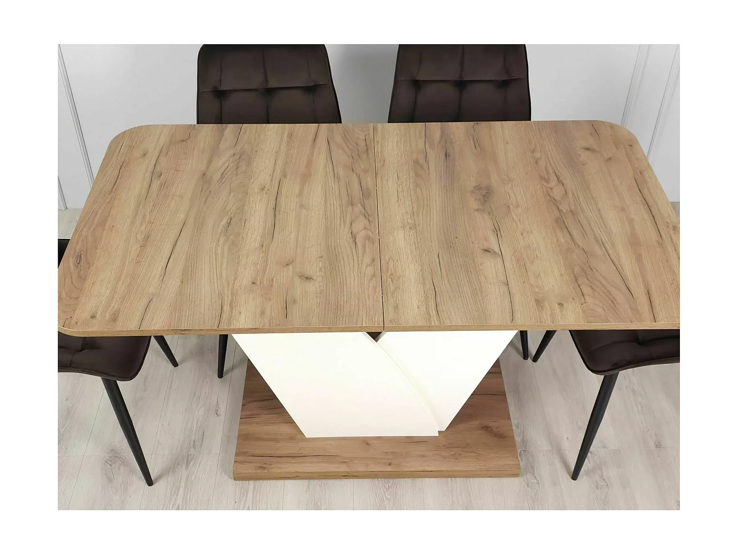 Tavolo da pranzo Vidar (80x140-180)/Marrone&Beige