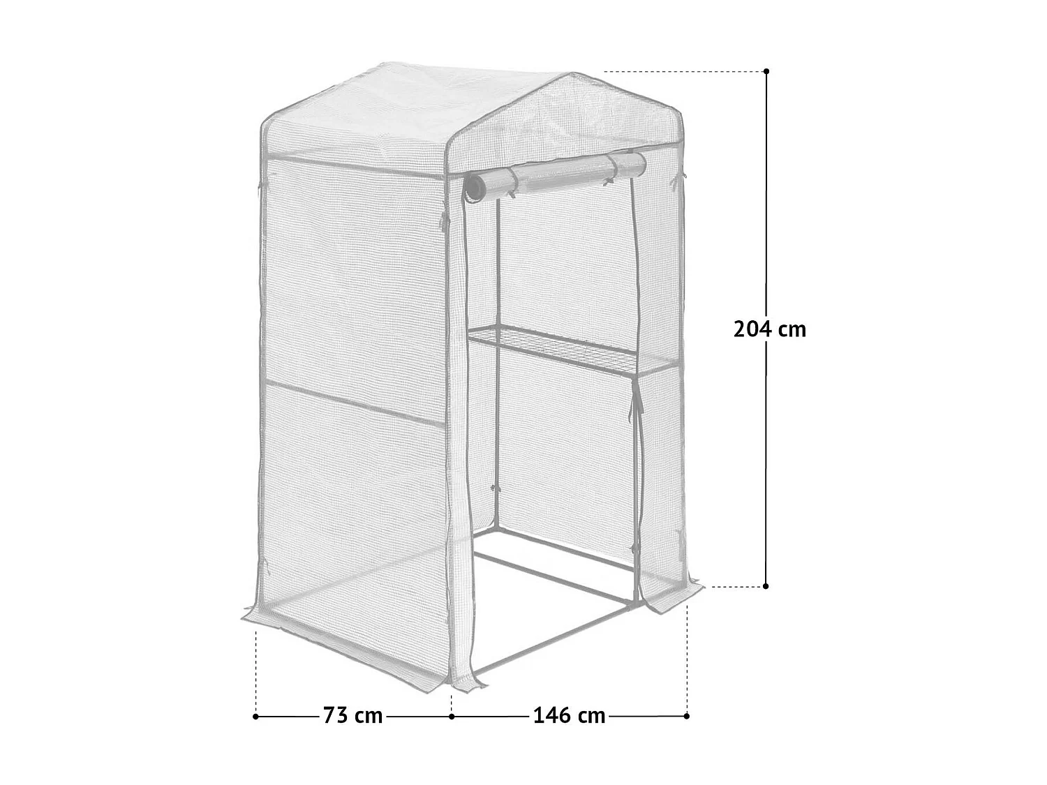 Serre en plastique HATTORO pour jardin, serre, maison pour tomates, verte et transparente