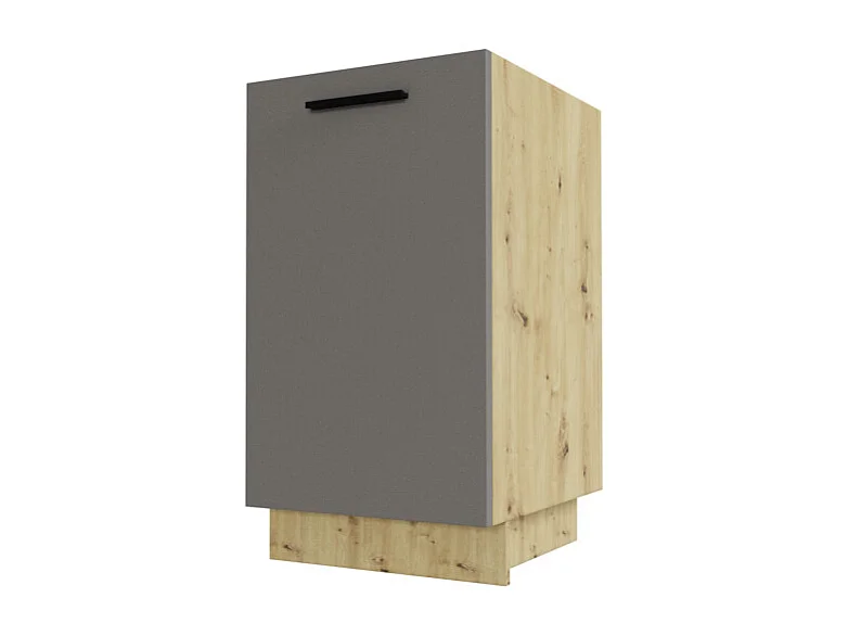 KÜCHENUNTERSCHRANK Bonn Stone Grey Matt / Eiche Artisan Matt 45 / 50 / 82cm