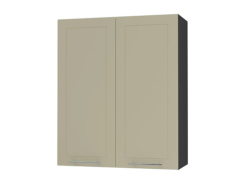 KÜCHENHÄNGESCHRANK Kvantum W4/80 Vanille Matt / Schwarz Matt 80 / 32,5 / 96cm