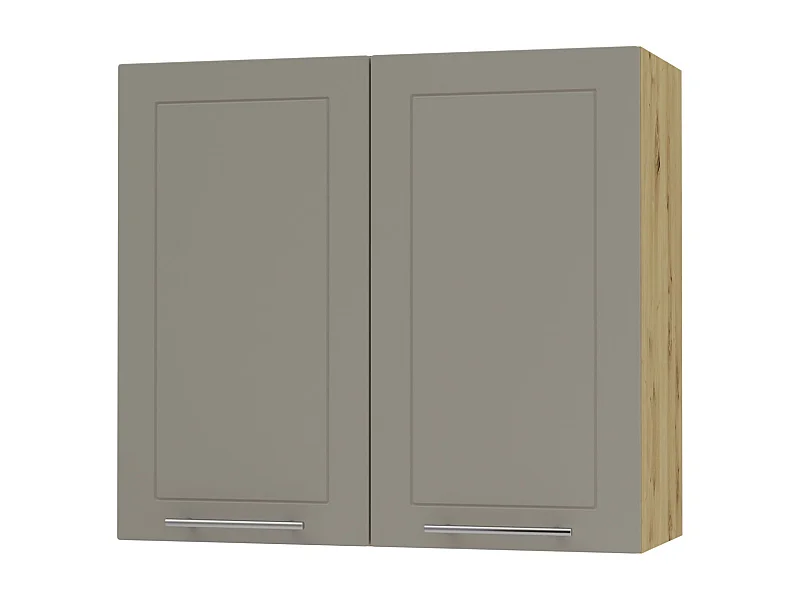 KÜCHENHÄNGESCHRANK Kvantum W3/80 Beige Matt / Eiche Artisan Matt 80 / 32,5 / 72cm