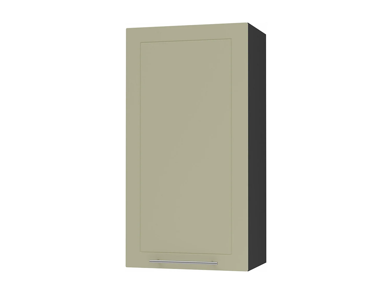 KÜCHENHÄNGESCHRANK Kvantum W4/50 Vanille Matt / Schwarz Matt 50 / 32,5 / 96cm