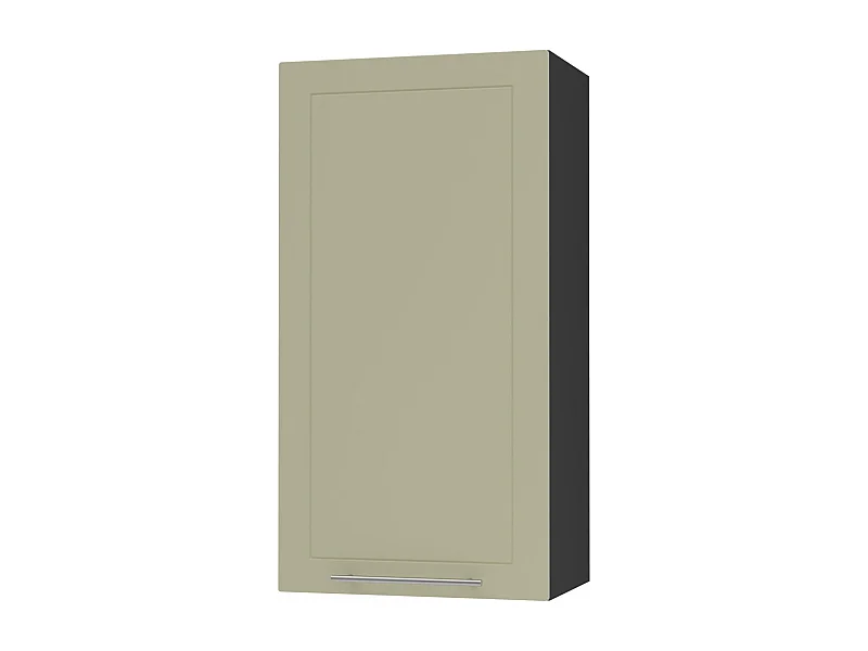 KÜCHENHÄNGESCHRANK Kvantum W4/50 Vanille Matt / Schwarz Matt 50 / 32,5 / 96cm