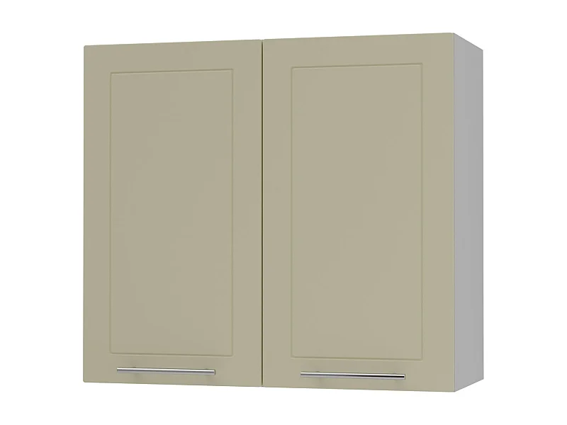 KÜCHENHÄNGESCHRANK Kvantum W3/80 Vanille Matt / Grau Matt 80 / 32,5 / 72cm