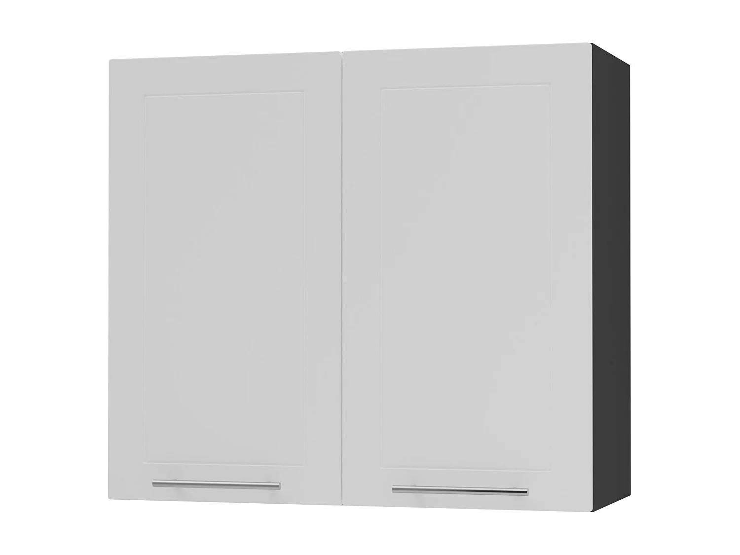 KÜCHENHÄNGESCHRANK Kvantum W3/80 Weiß Matt / Schwarz Matt 80 / 32,5 / 72cm