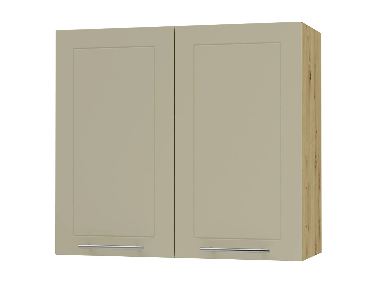 KÜCHENHÄNGESCHRANK Kvantum W3/80 Vanille Matt / Eiche Artisan Matt 80 / 32,5 / 72cm