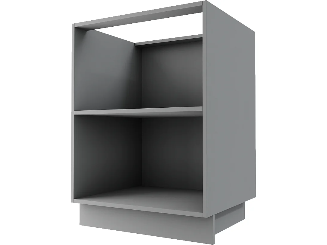 KÜCHENUNTERSCHRANK Bonn D1D/60 Schwarz Matt / Grau Matt 60 / 50 / 82cm