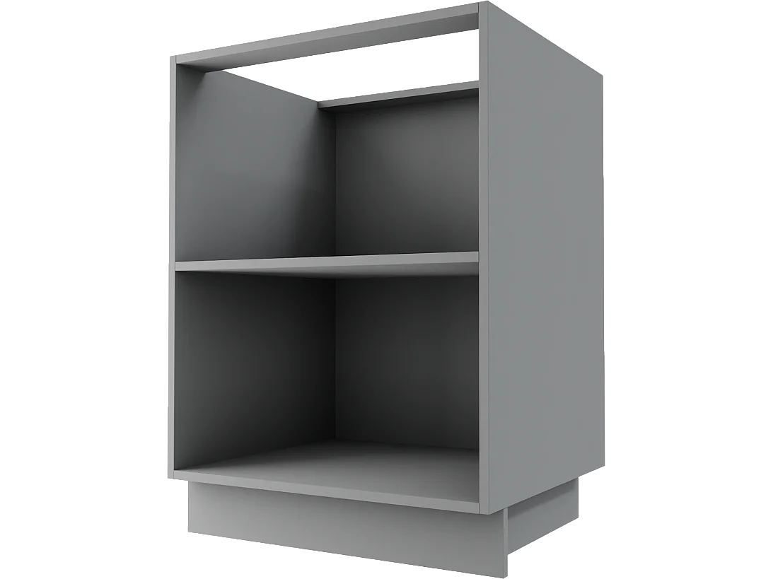 KÜCHENUNTERSCHRANK Bonn D1D/60 Schwarz Matt / Grau Matt 60 / 50 / 82cm