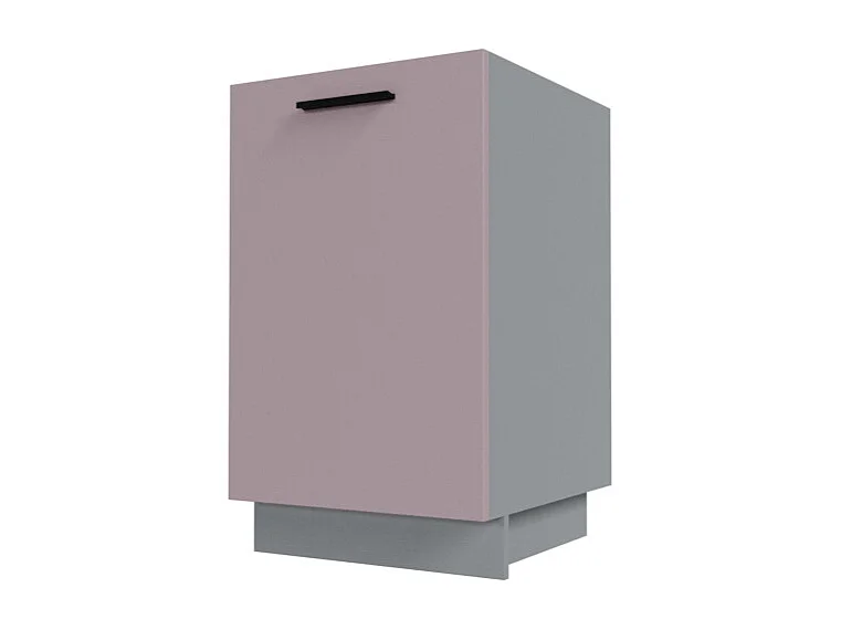 KÜCHENUNTERSCHRANK Bonn Rosé Kupfer Matt / Grau Matt 50 / 50 / 82cm