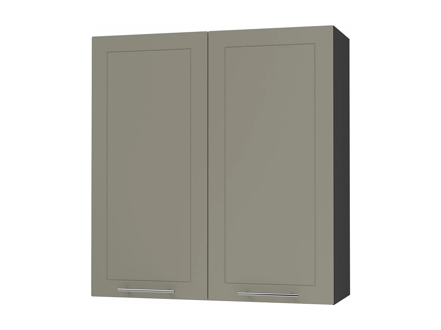 KÜCHENHÄNGESCHRANK Kvantum W4/90 Weiß Matt / Schwarz Matt 90 / 32,5 / 96cm