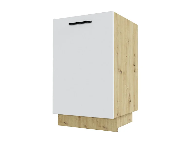 KÜCHENUNTERSCHRANK Bonn Weiß Matt / Eiche Artisan Matt 50 / 50 / 82cm