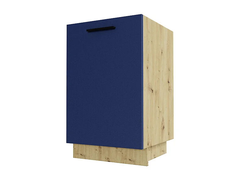 KÜCHENUNTERSCHRANK Bonn Marineblau Matt / Eiche Artisan Matt 50 / 50 / 82cm