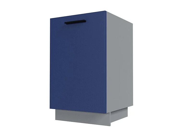 KÜCHENUNTERSCHRANK Bonn Marineblau Matt / Grau Matt 50 / 50 / 82cm