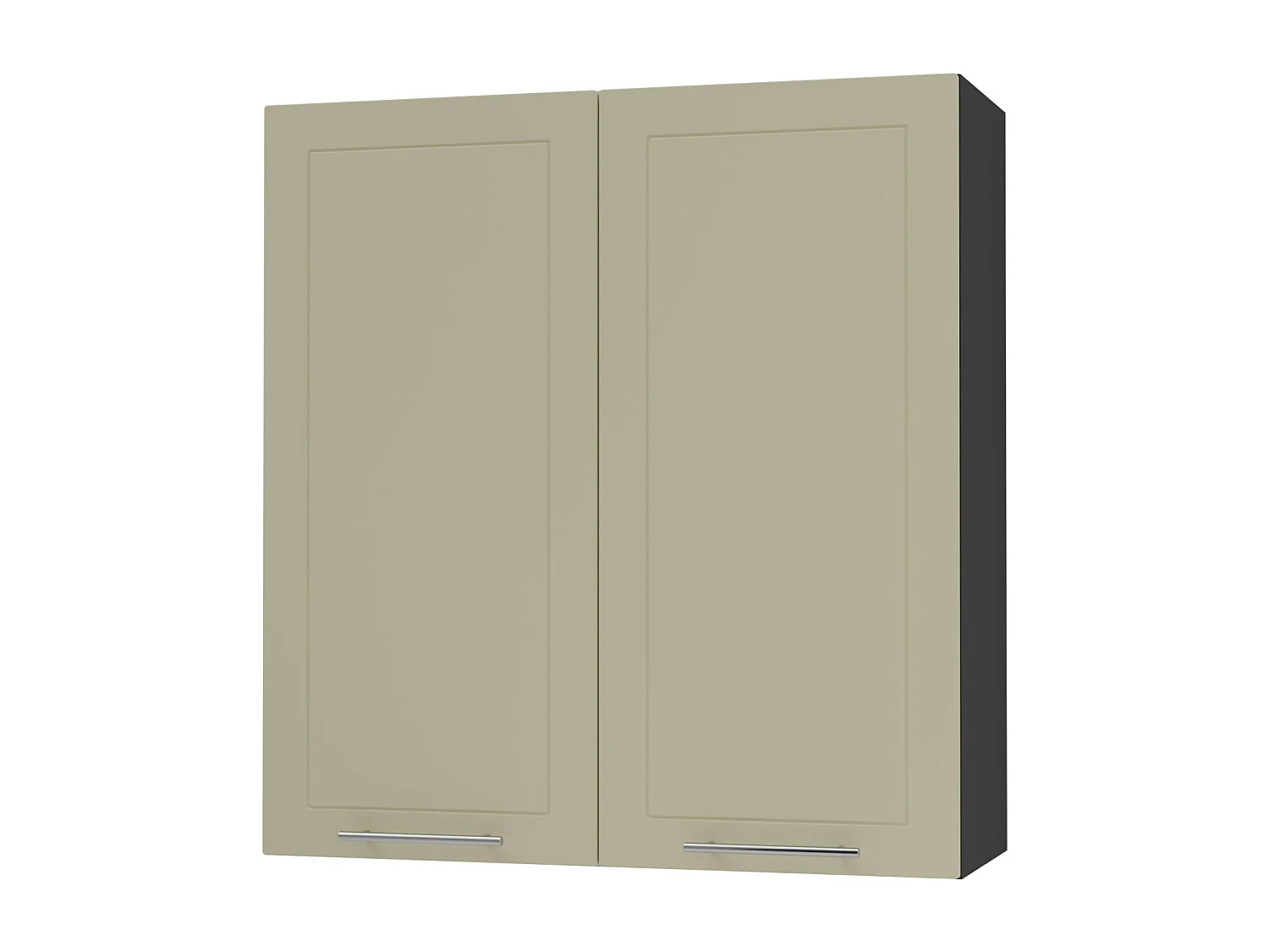 KÜCHENHÄNGESCHRANK Kvantum W4/90 Vanille Matt / Schwarz Matt 90 / 32,5 / 96cm