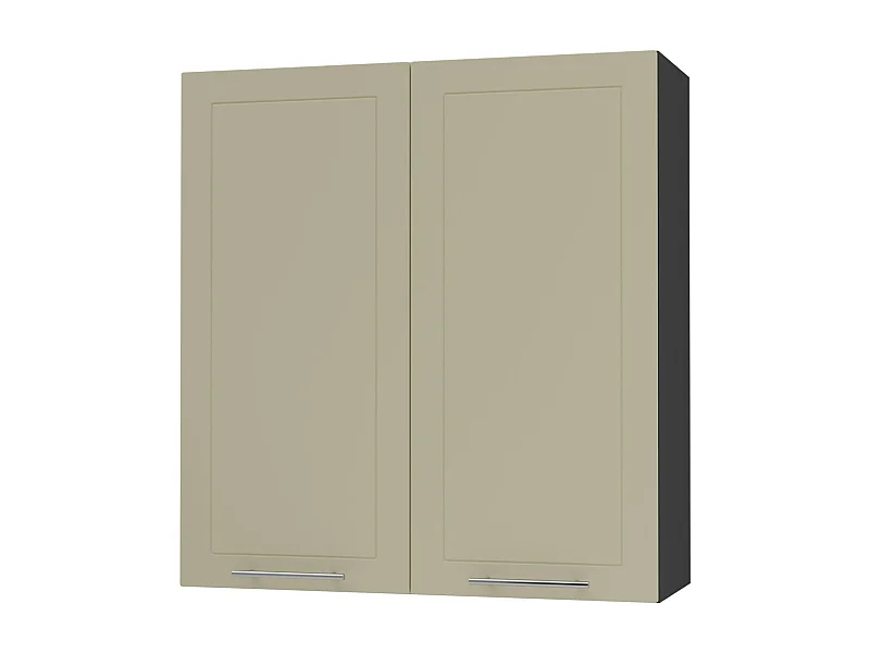 KÜCHENHÄNGESCHRANK Kvantum W4/90 Vanille Matt / Schwarz Matt 90 / 32,5 / 96cm