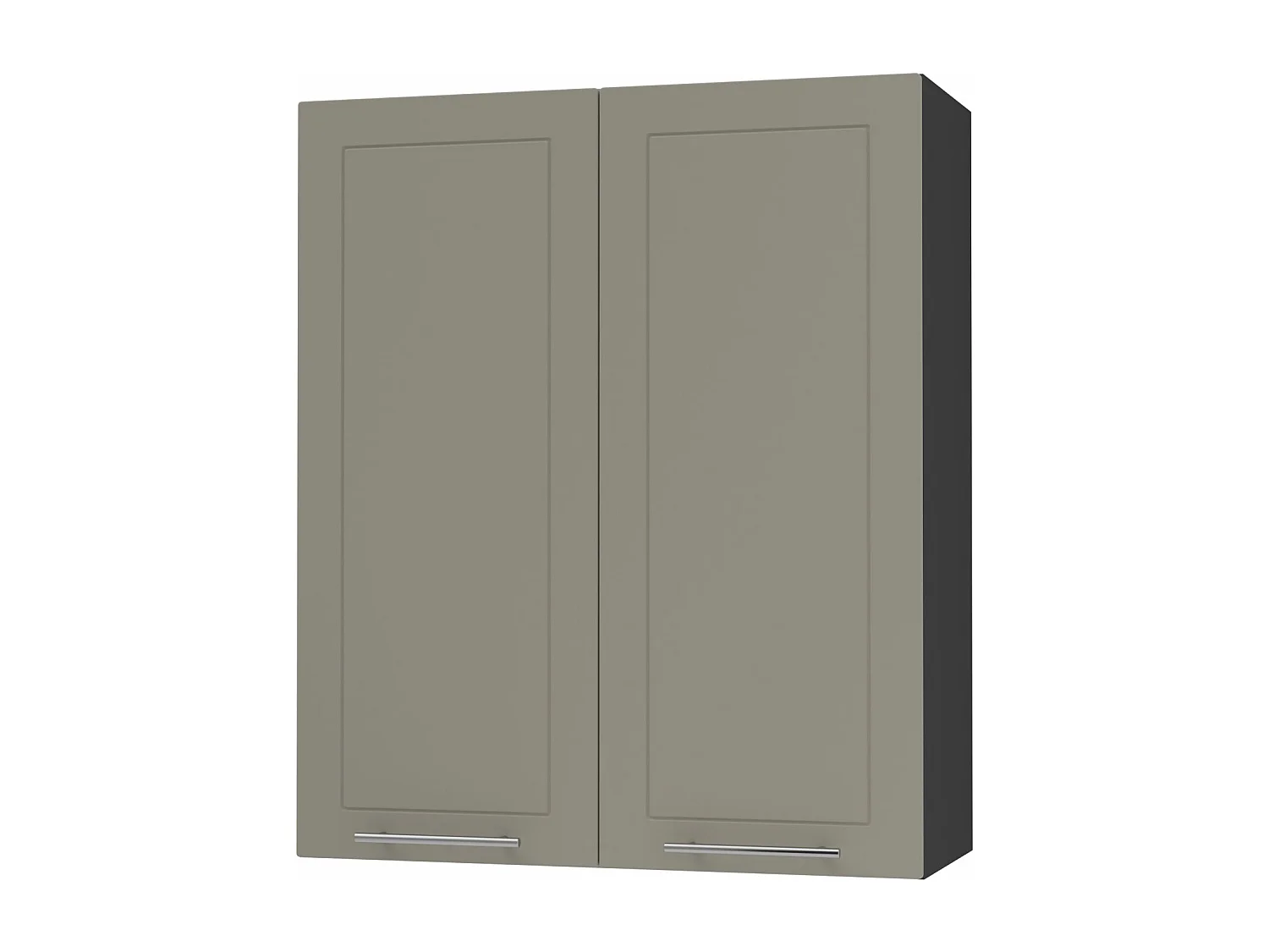 KÜCHENHÄNGESCHRANK Kvantum W4/80 Beige Matt / Schwarz Matt 80 / 32,5 / 96cm
