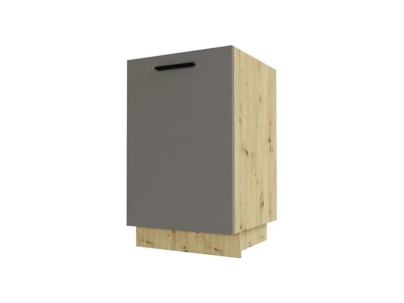 KÜCHENUNTERSCHRANK Bonn Stone Grey Matt / Eiche Artisan Matt 50 / 50 / 82cm
