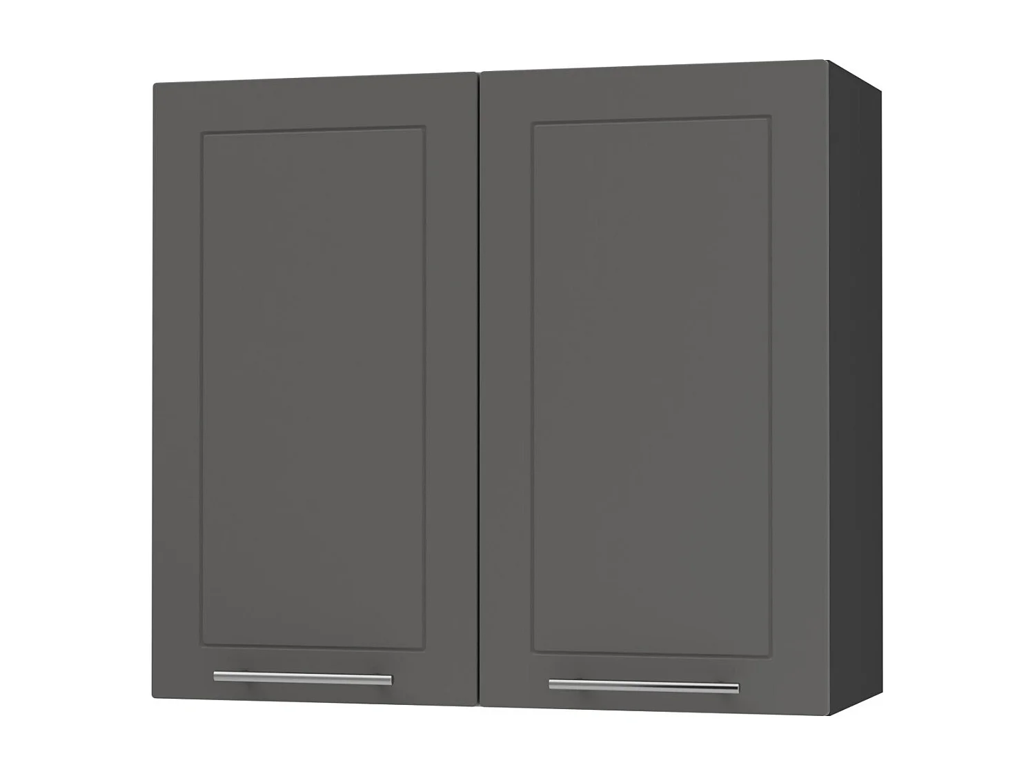 KÜCHENHÄNGESCHRANK Kvantum W3/80 Graphit Matt / Schwarz Matt 80 / 32,5 / 72cm