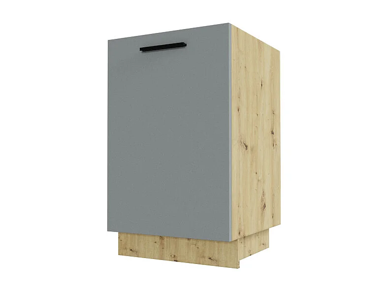 KÜCHENUNTERSCHRANK Bonn Dust Grey Matt / Eiche Artisan Matt 50 / 50 / 82cm