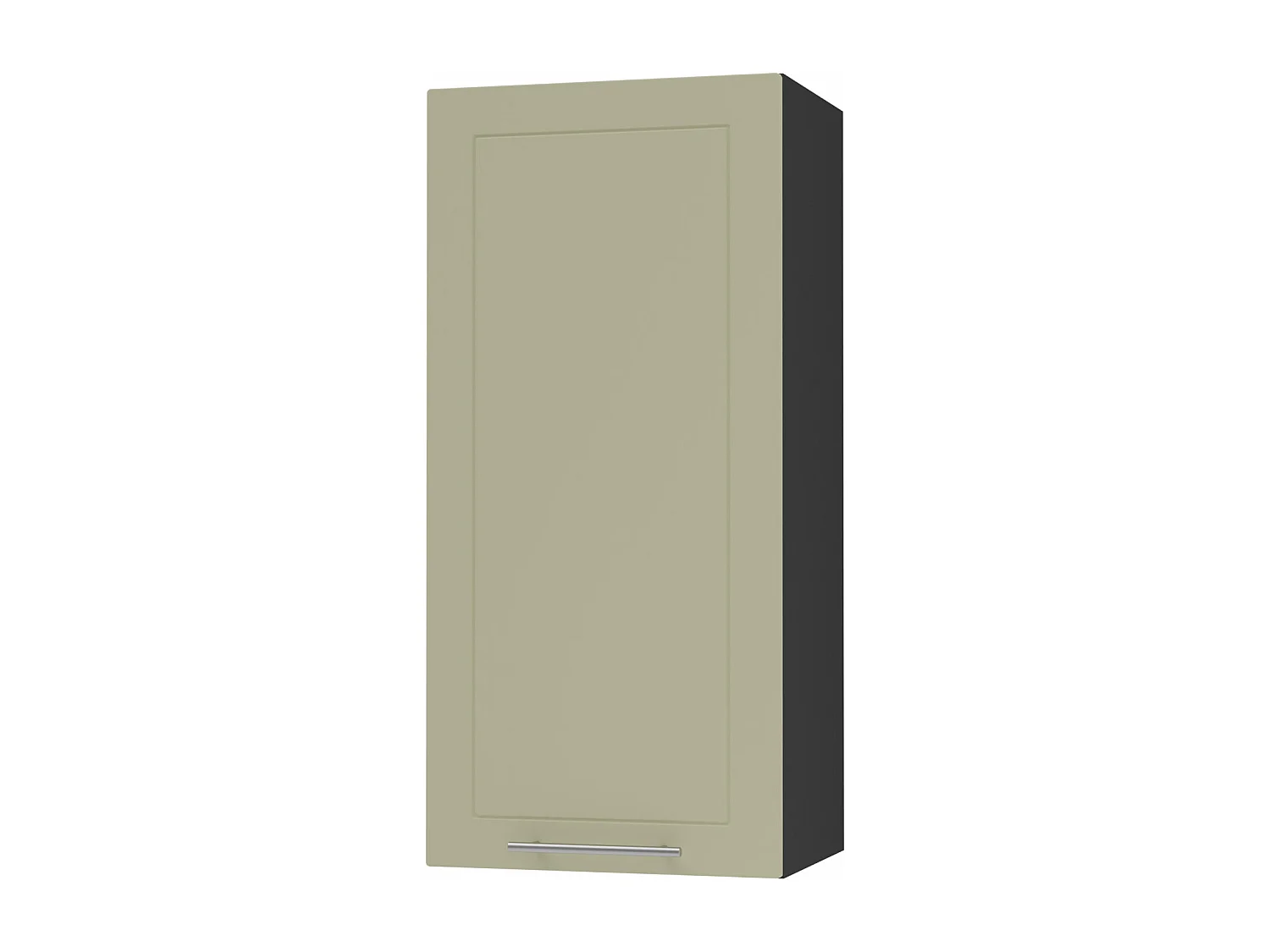 KÜCHENHÄNGESCHRANK Kvantum W4/45 Vanille Matt / Schwarz Matt 45 / 32,5 / 96cm