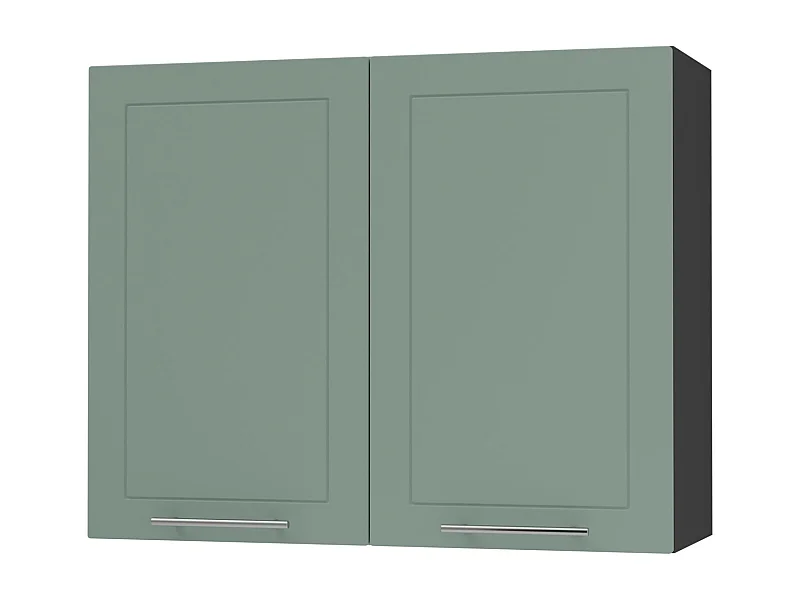 KÜCHENHÄNGESCHRANK Kvantum W3/90 Mint Matt / Schwarz Matt 90 / 32,5 / 72cm