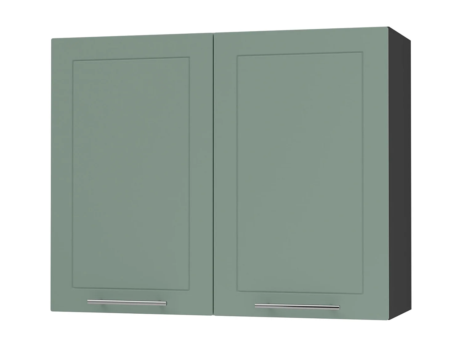 KÜCHENHÄNGESCHRANK Kvantum W3/90 Mint Matt / Schwarz Matt 90 / 32,5 / 72cm