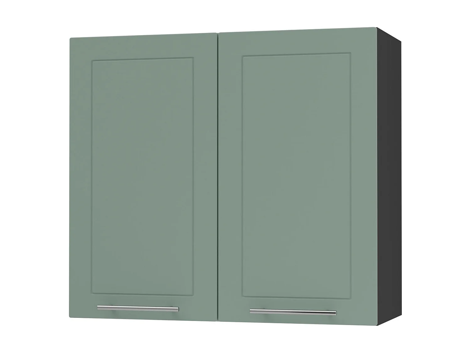 KÜCHENHÄNGESCHRANK Kvantum W3/80 Mint Matt / Schwarz Matt 80 / 32,5 / 72cm