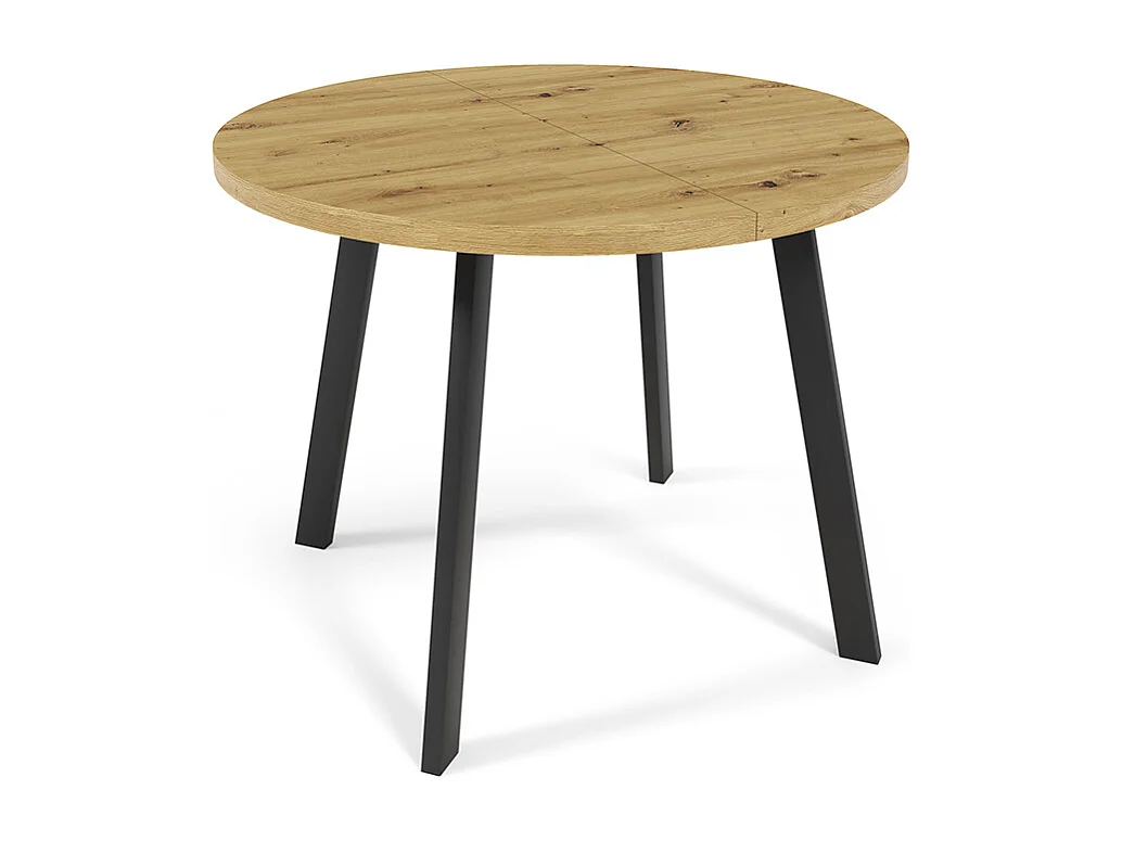 ESSTISCH Yavin Gold Craft Eiche / Schwarz 100/176 / 100 / 76cm