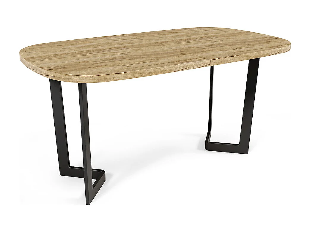 ESSTISCH Padme 140 Gold Craft Eiche / Schwarz 140/240 / 80 / 76cm