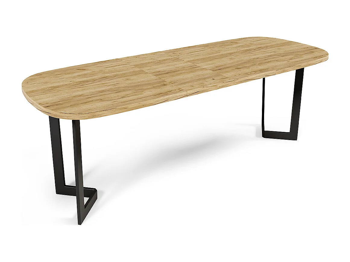 ESSTISCH Padme 120 Gold Craft Eiche / Schwarz 120/220 / 80 / 76cm