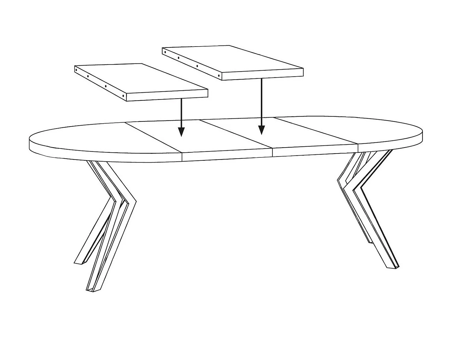 ESSTISCH Randi 120 Pietra Grigia Schwarz / Gold 120/196 / 120 / 76cm