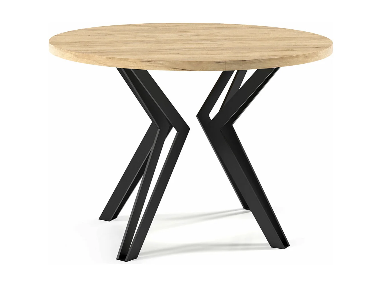 ESSTISCH Randi 120 Gold Craft Eiche / Schwarz 120/196 / 120 / 76cm