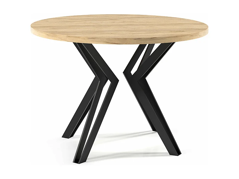 ESSTISCH Randi 120 Gold Craft Eiche / Schwarz 120/196 / 120 / 76cm