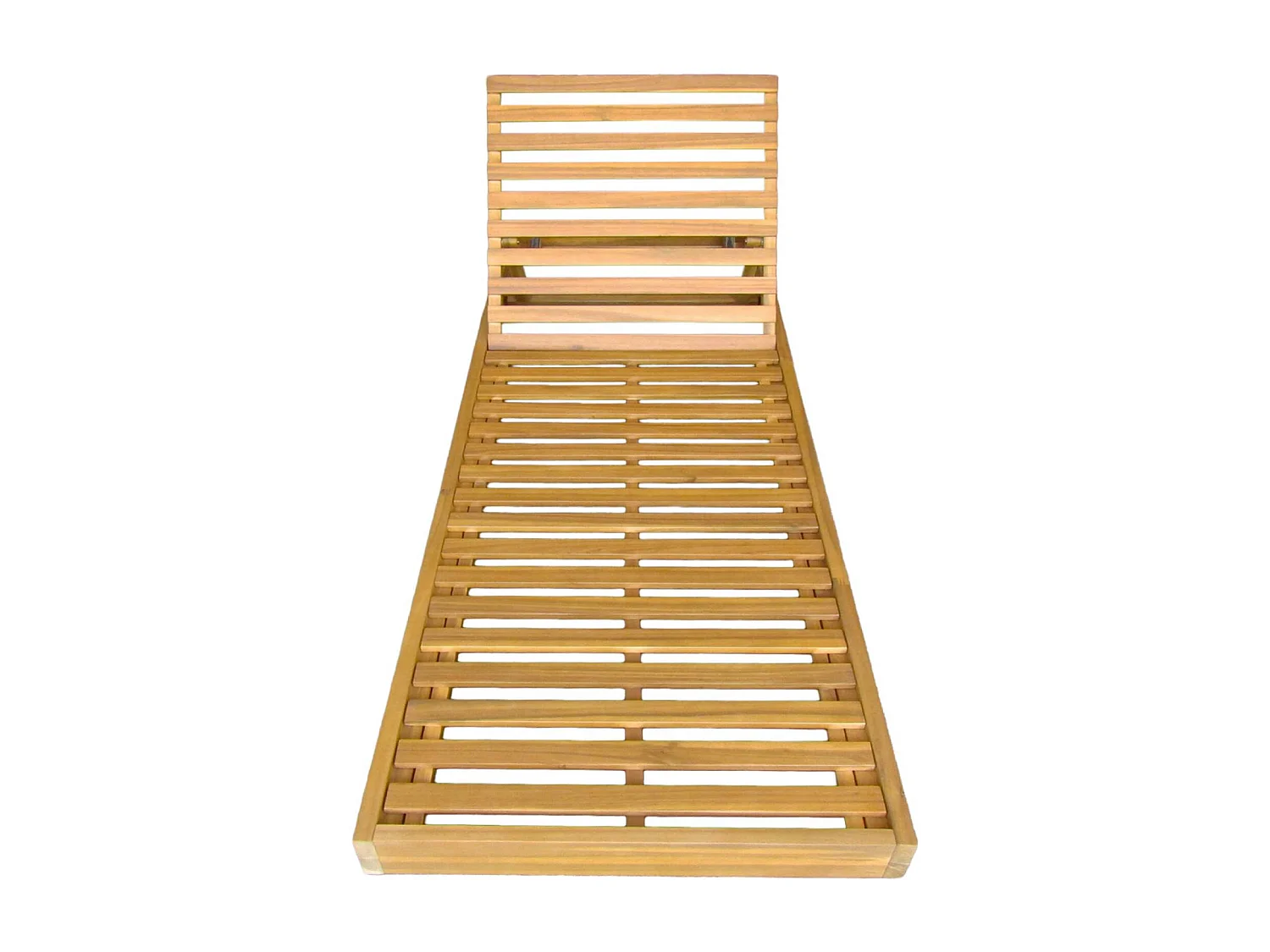 Lettino prendisole multi posizione in acacia con cuscino, beige