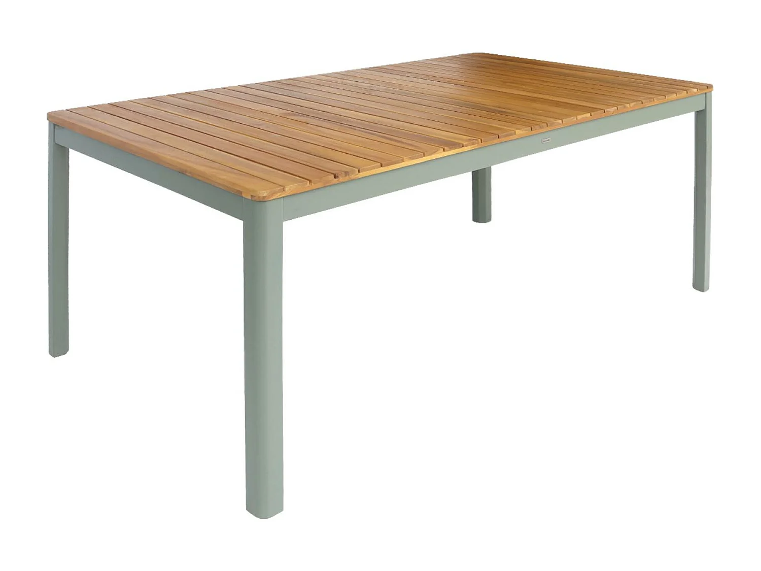 Table de jardin SENORA acacia kaki avec coins arrondis. 8 places. 160 x 90 x 75 cm