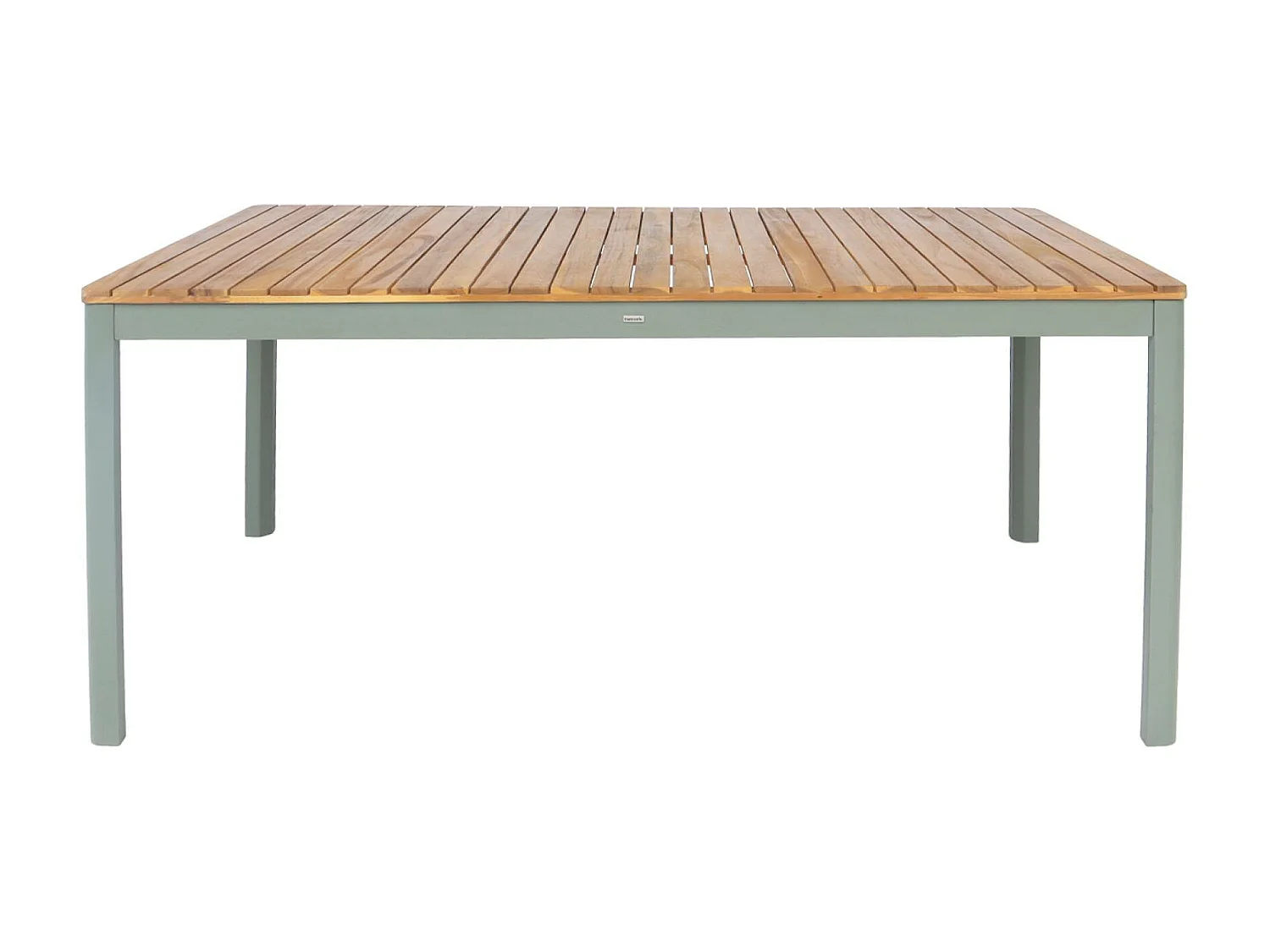 Table de jardin SENORA acacia kaki avec coins arrondis. 8 places. 160 x 90 x 75 cm