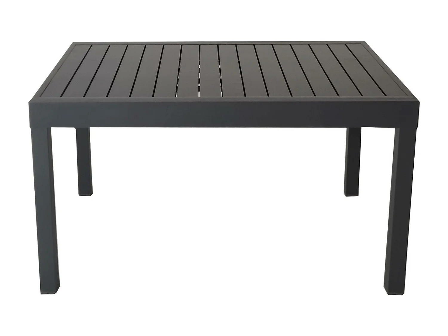 Table de jardin ELORA extensible aluminium anthracite. 8 places. 135 / 270 x 90 x 75 cm