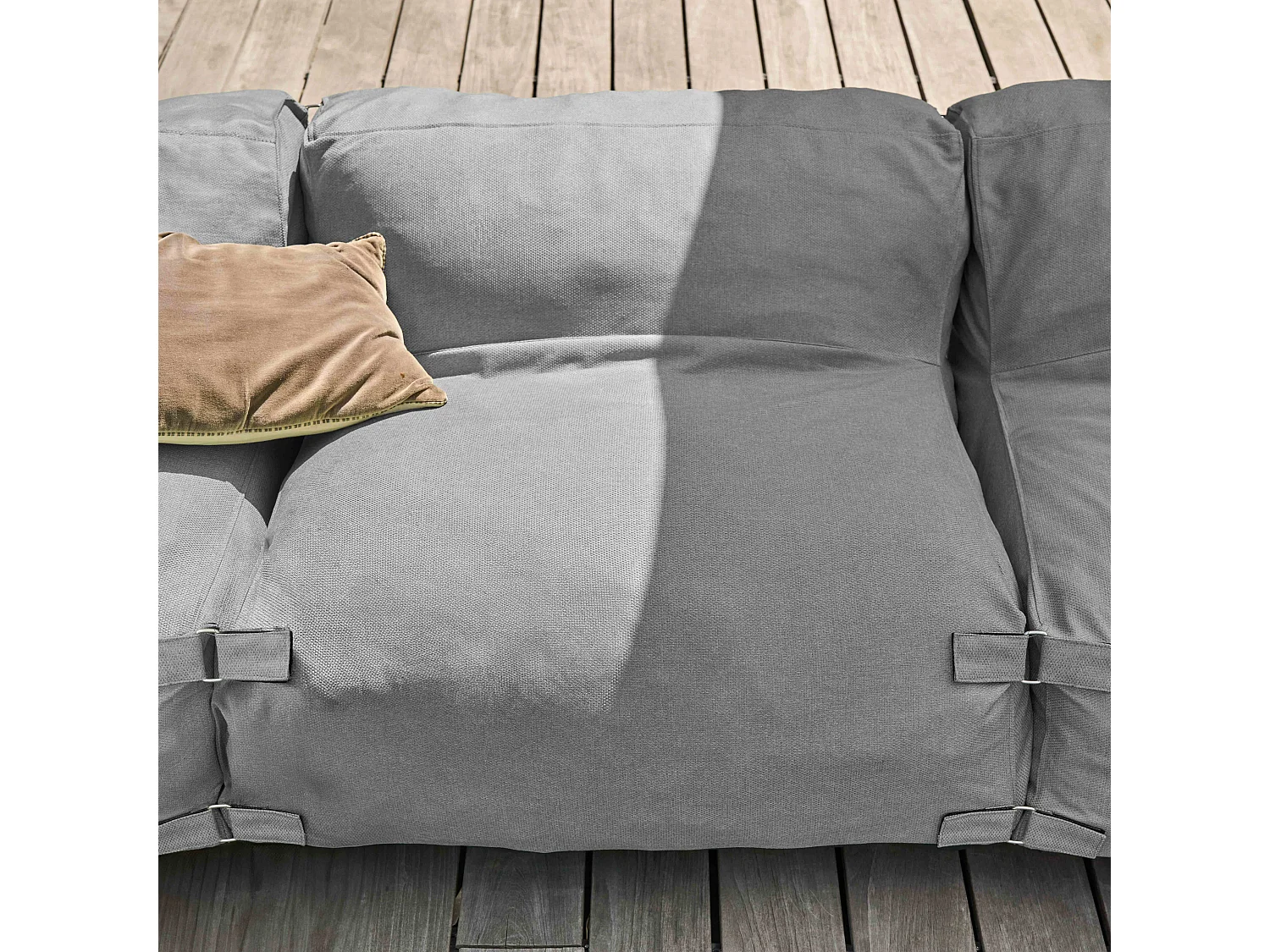 Salon de jardin modulable 4 places gris - Mixi