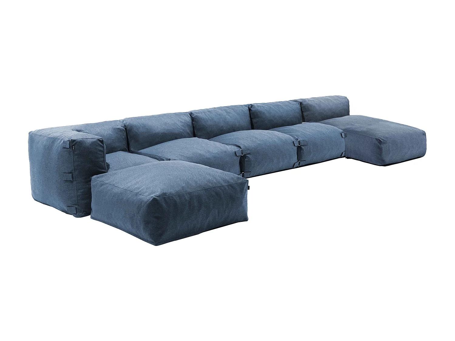 Salon de jardin modulable 6 places bleu pacific - Mixi