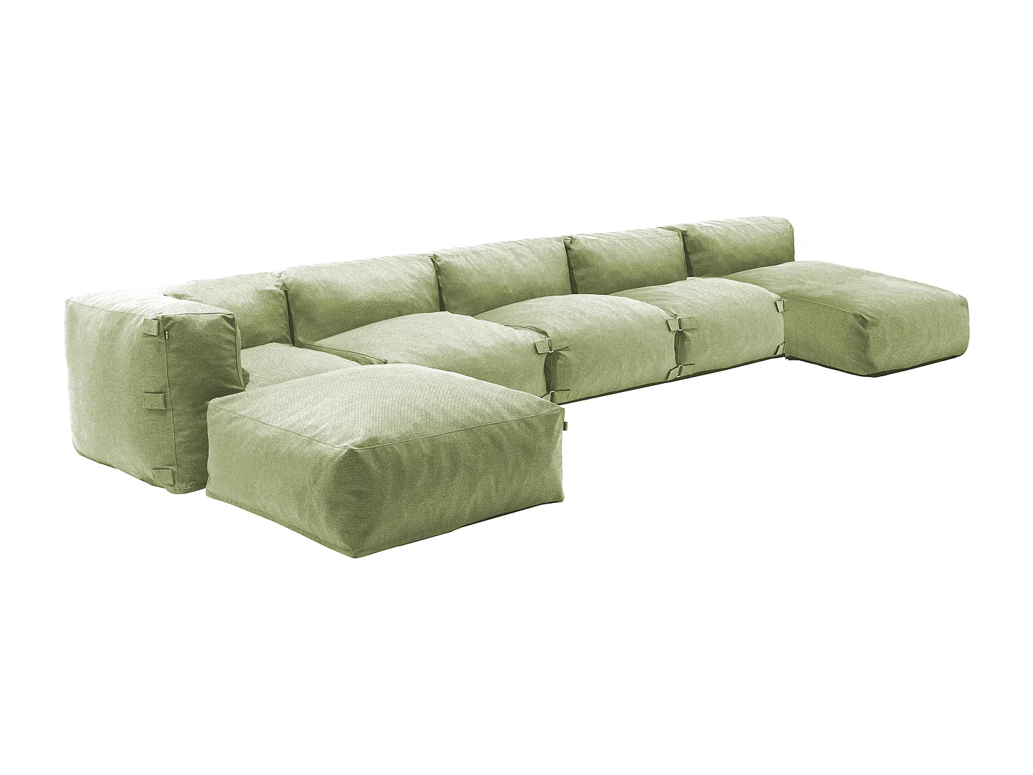 Salon de jardin modulable 6 places vert cactus - Mixi