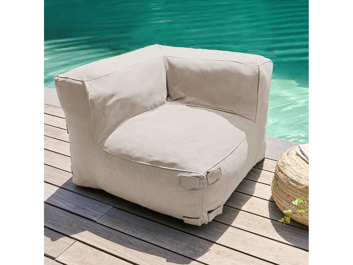 Salon de jardin modulable 8 places beige - Mixi