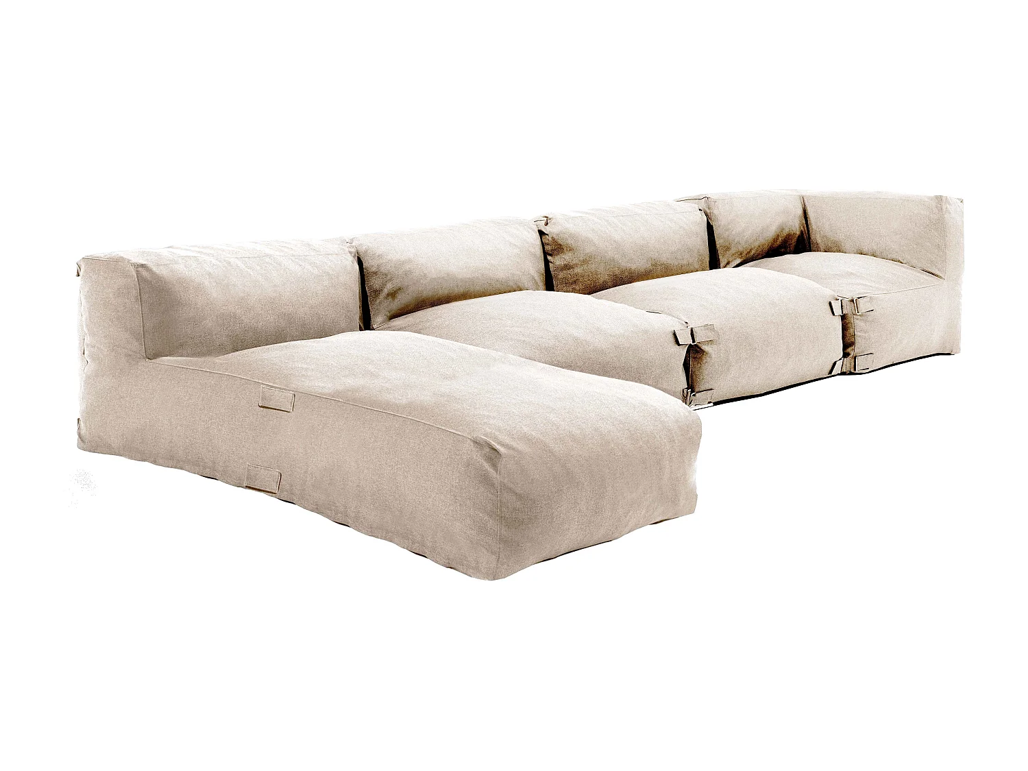 Salon de jardin modulable 4 places beige - Mixi