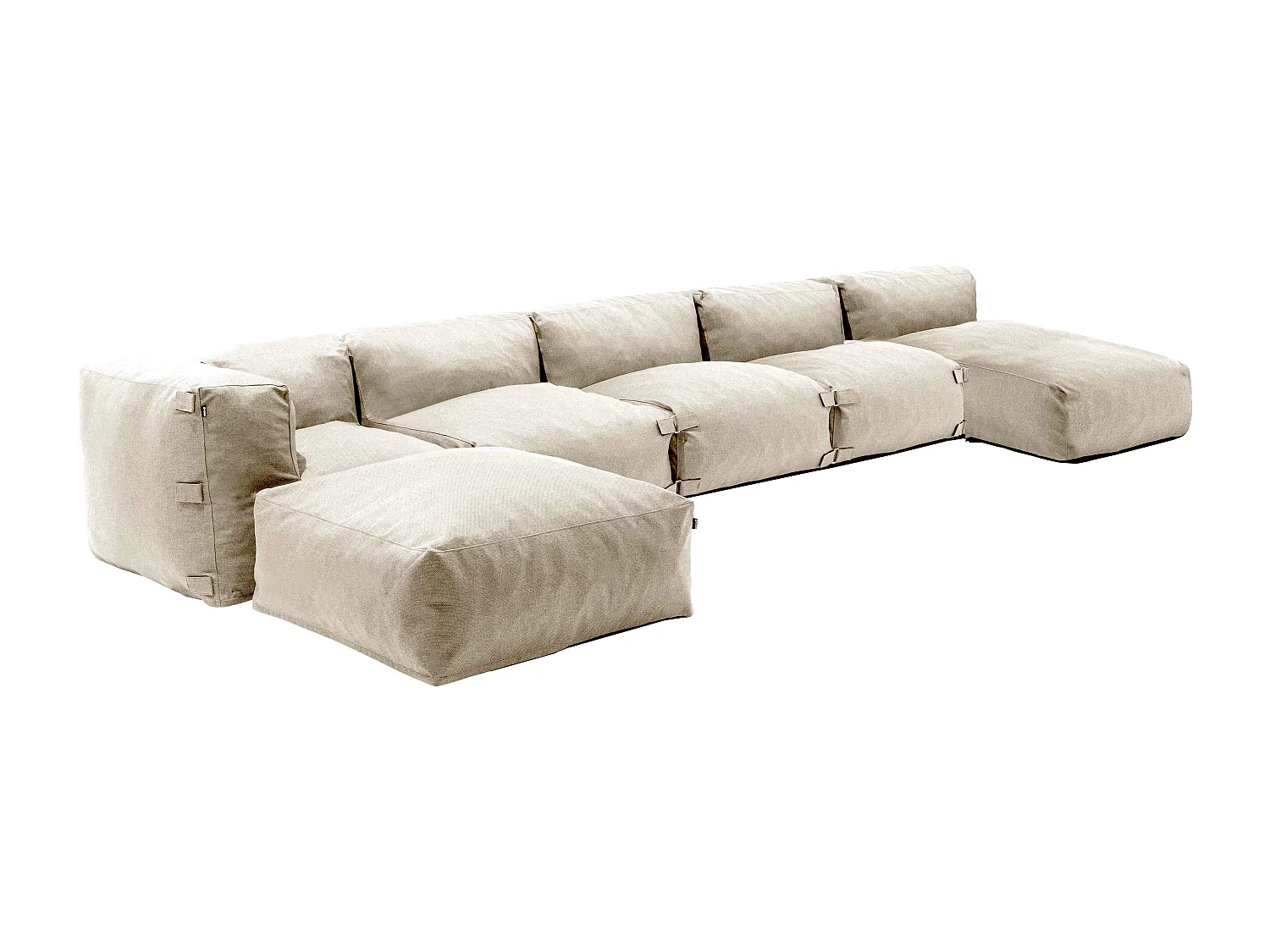 Salon de jardin modulable 6 places beige - Mixi