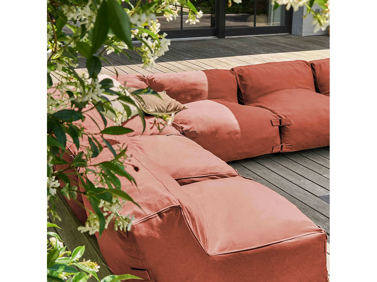 Modulaire tuinset 8 zitplaatsen terracotta