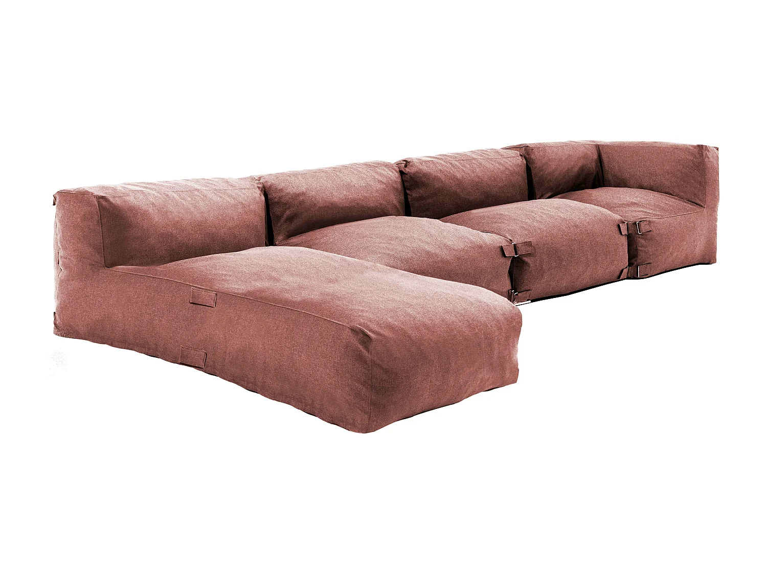 Salon de jardin modulable 4 places terracotta - Mixi