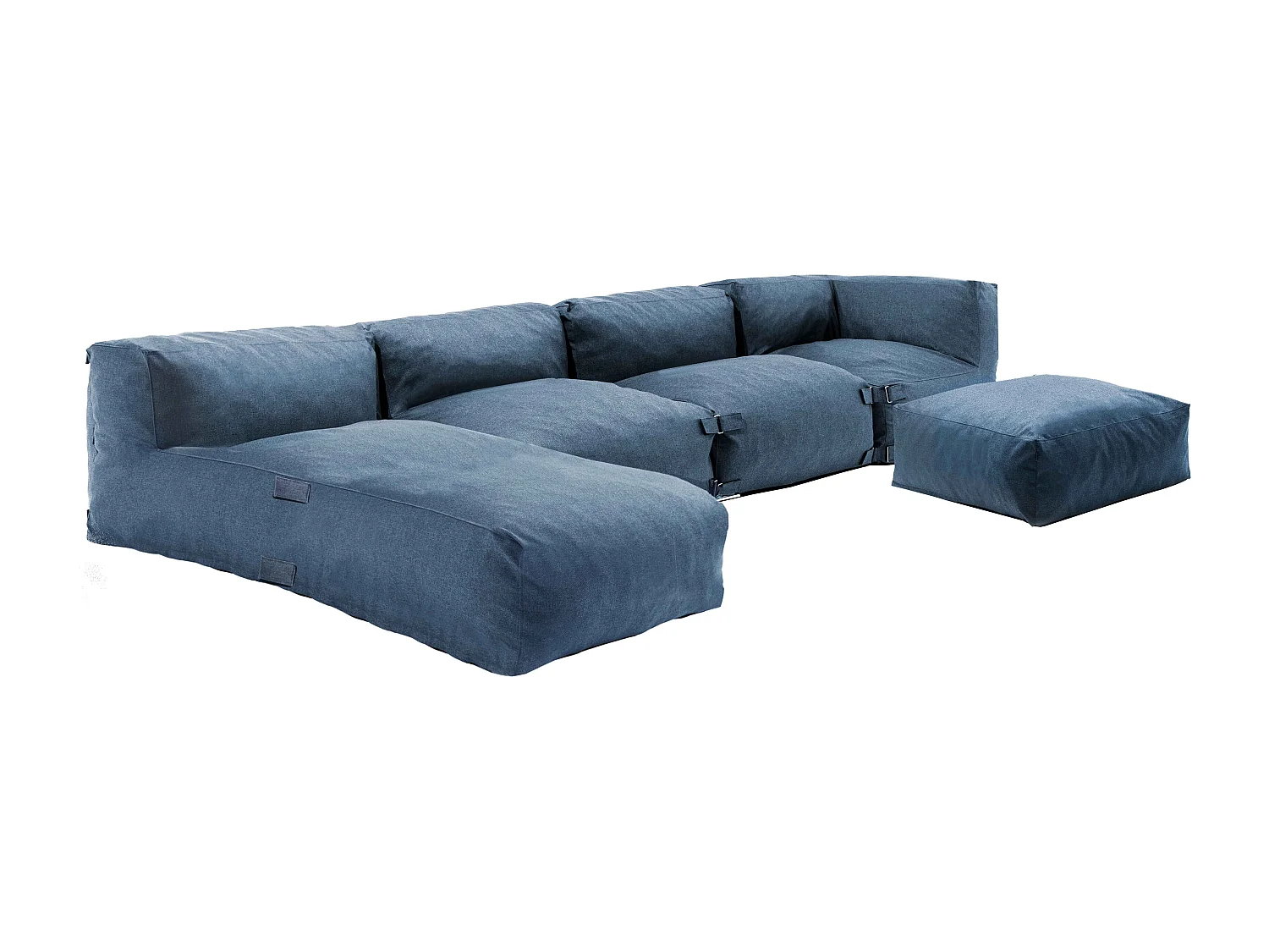 Salon de jardin modulable 5 places bleu pacific - Mixi